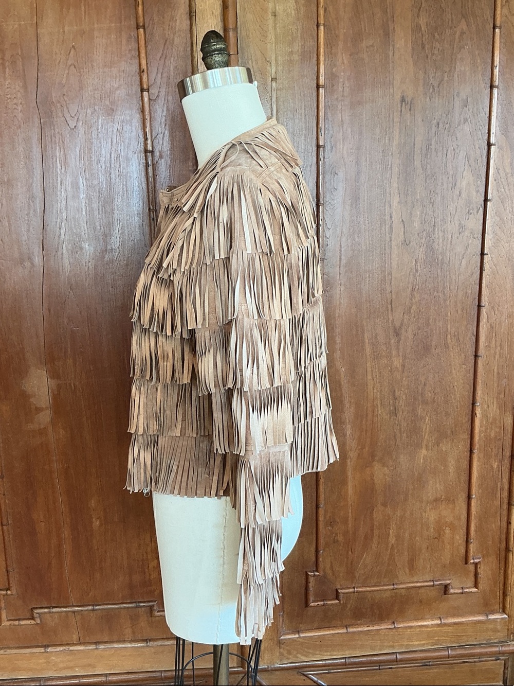 Fringed Suede Jacket - Natural, by Berer2 - Picture 4 of 10